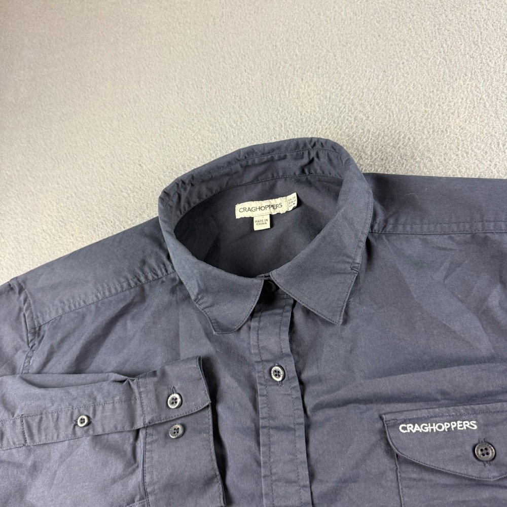 Craghoppers Shirt Women's 16 Blue SolarDry Hiking Trail Outdoor Fishing Dry Loop